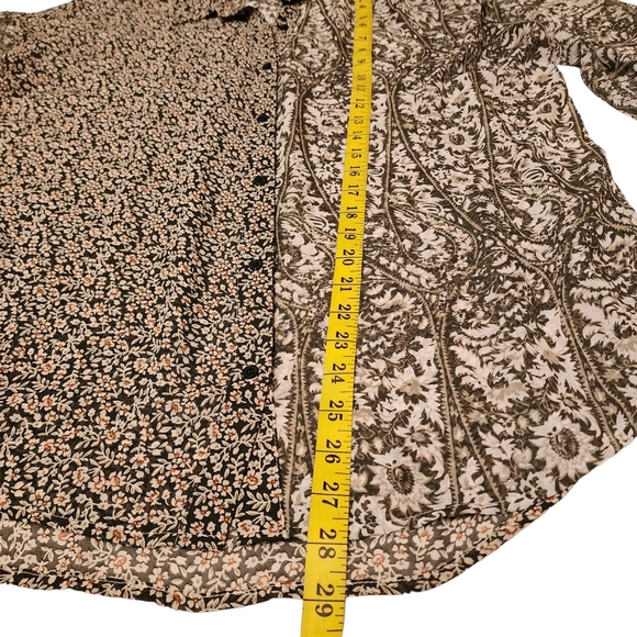 Acoa Floral Woven Sheer Chiffon Blouse Loose Size S - Picture 10 of 14